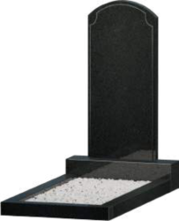 Памятник гранитный полукруг черный