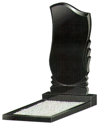 Памятник гранитный черный бутон цветка